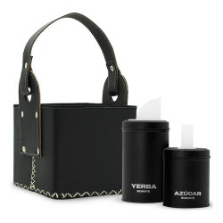 Canasta Porta Termo Matera Ecocuero Yerbera Azucarera